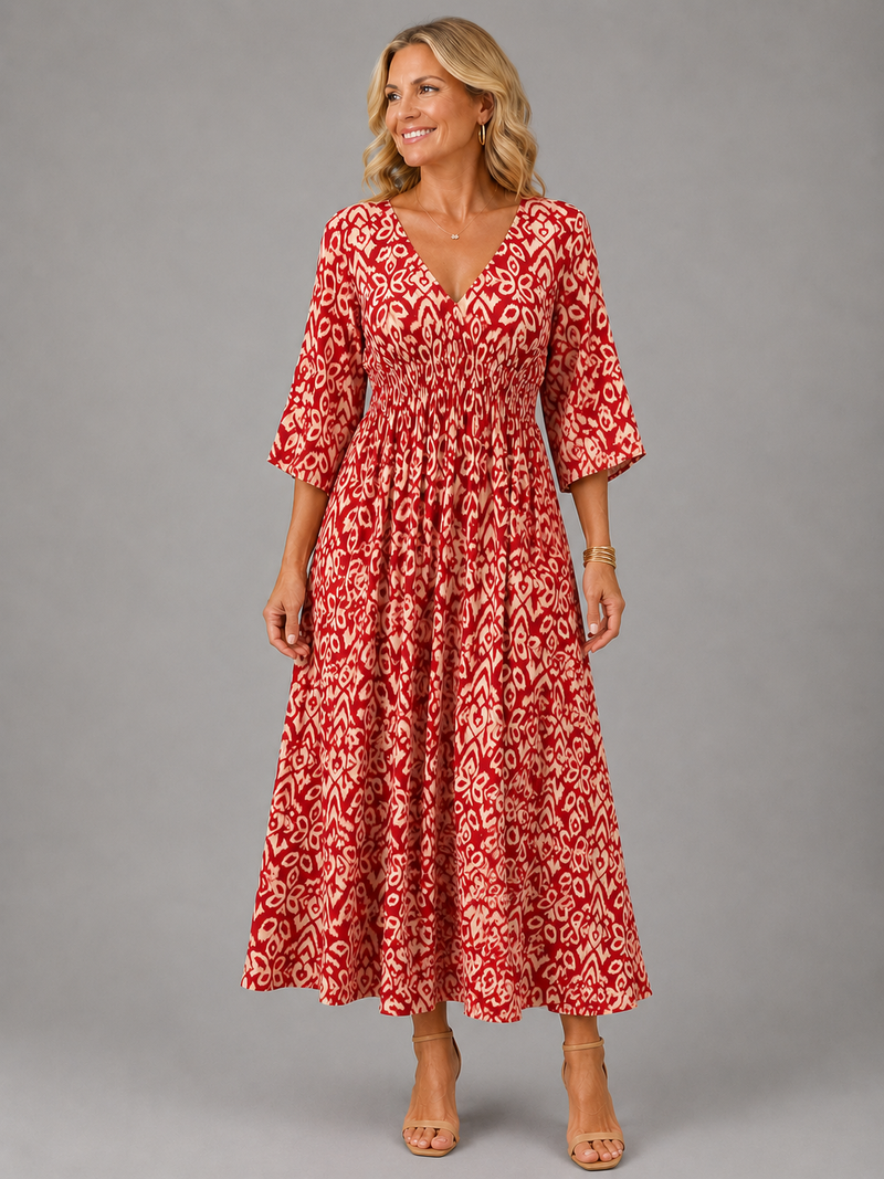 Althea | Vestido Midi Bohemio Fluido