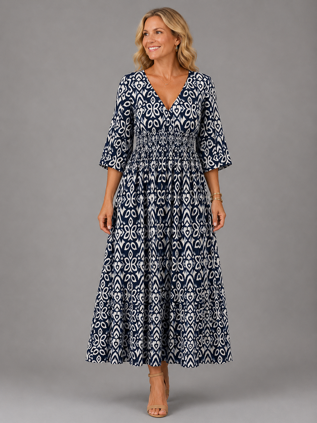 Althea | Vestido Midi Bohemio Fluido