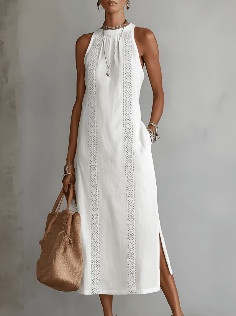 Fabiola – Vestido Armonía Estival color Blanco - Zevra Collection