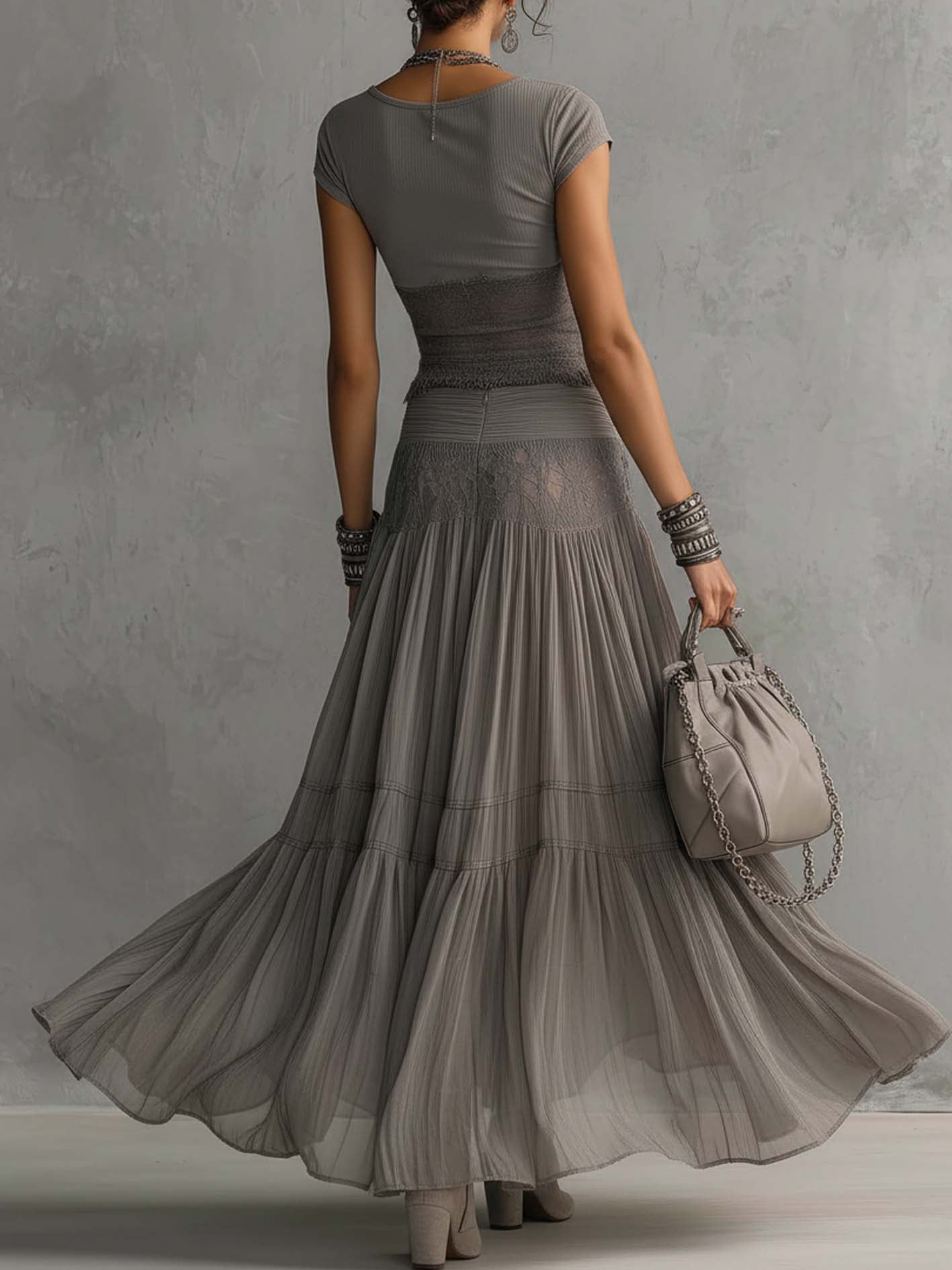 Natalia – Conjunto Glamour Plata - Zevra Collection