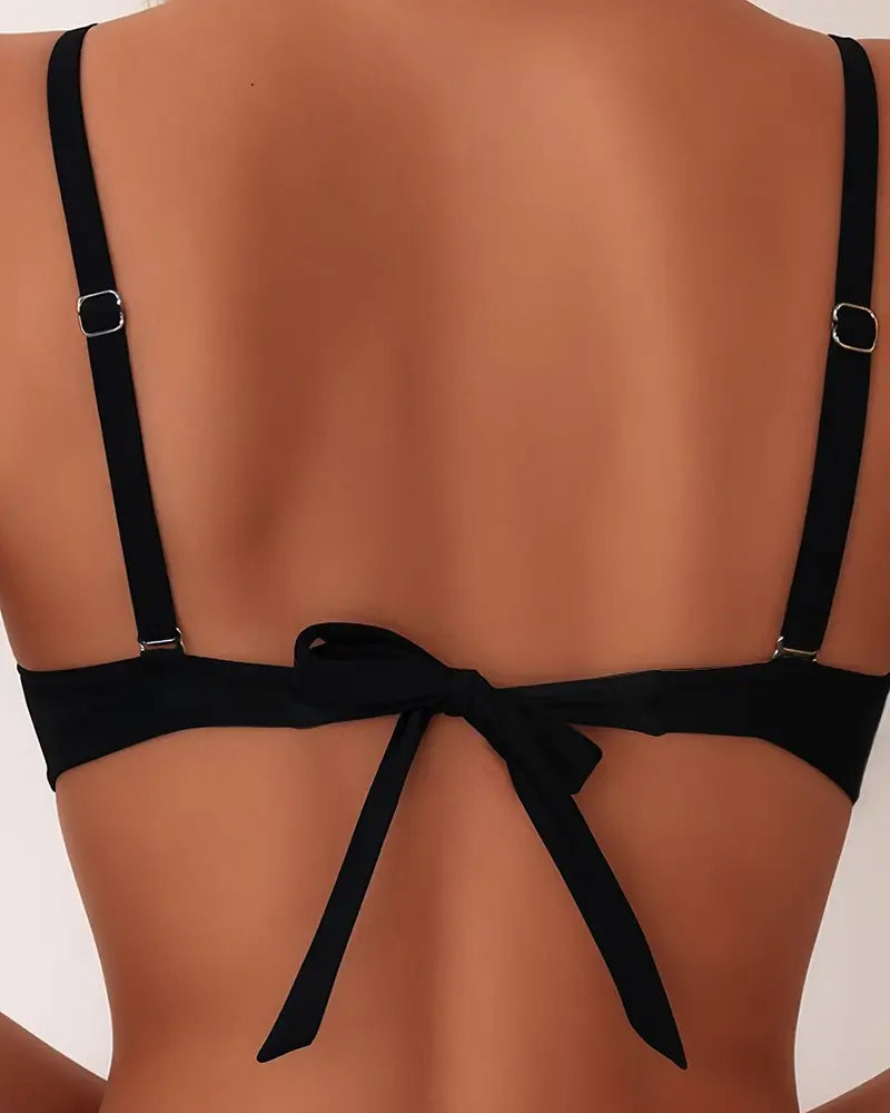 Conjunto de bikini sexy de espalda descubierta