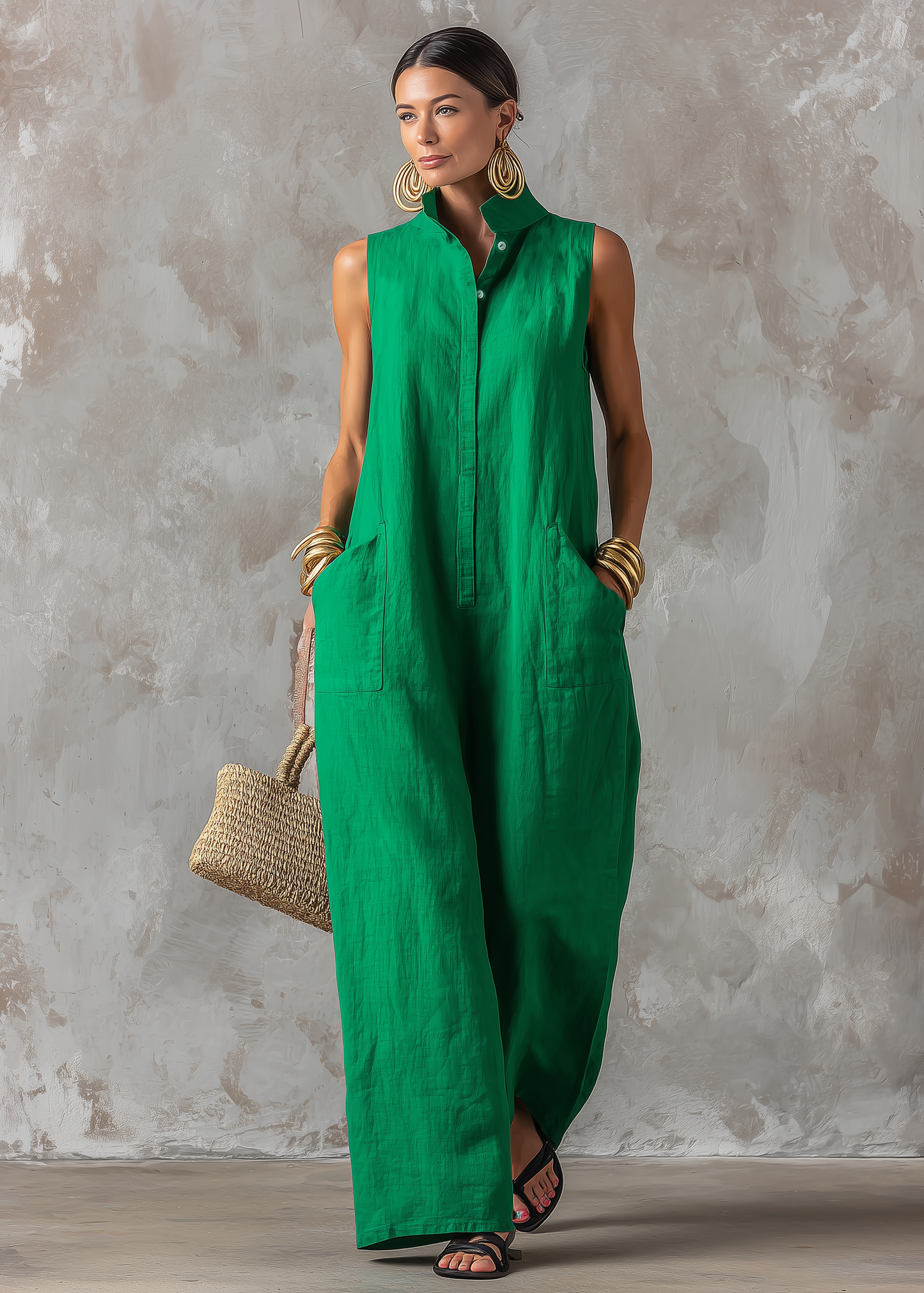 Carla – Mono Verde Esmeralda color Verde Esmeralda - Zevra Collection