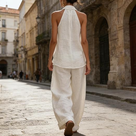 Ainhoa | Conjunto Dos Piezas de Lino Texturizado