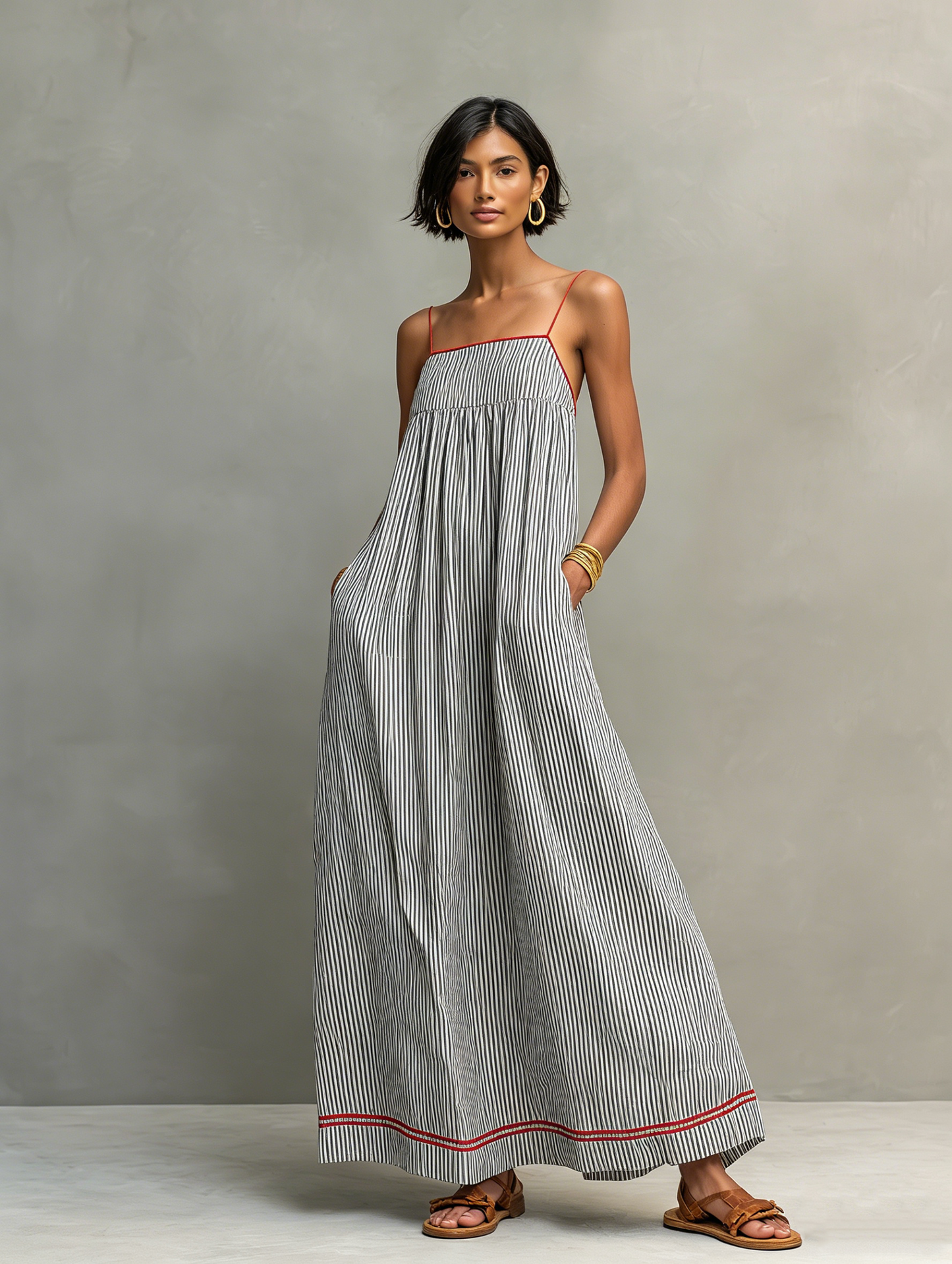 Aurora – Vestido Brisa Mediterránea color Negro - Zevra Collection