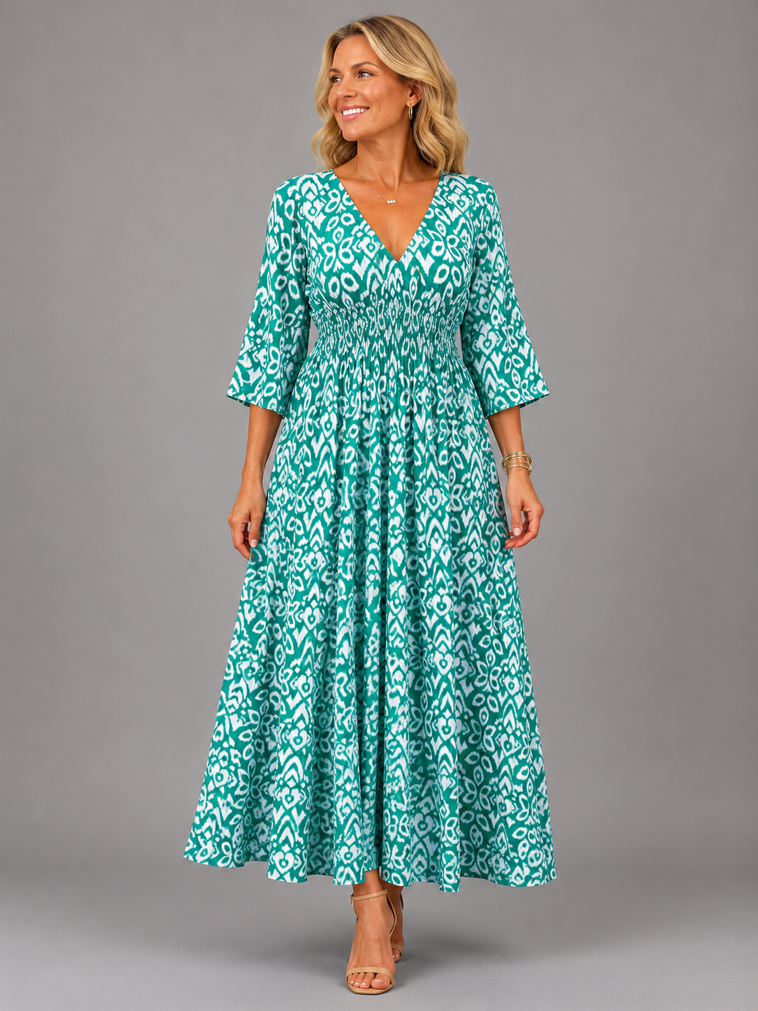 Althea | Vestido Midi Bohemio Fluido