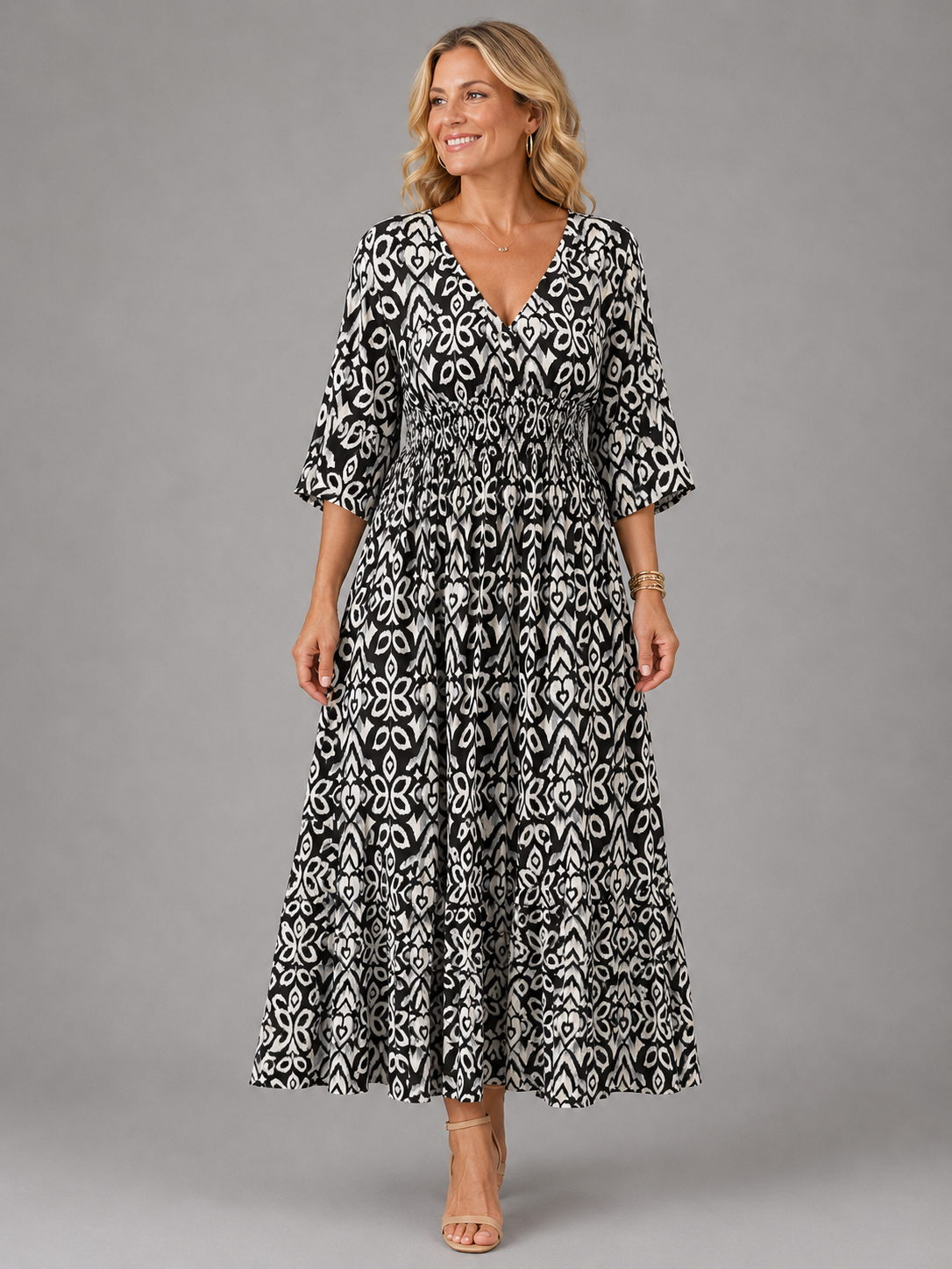 Althea | Vestido Midi Bohemio Fluido