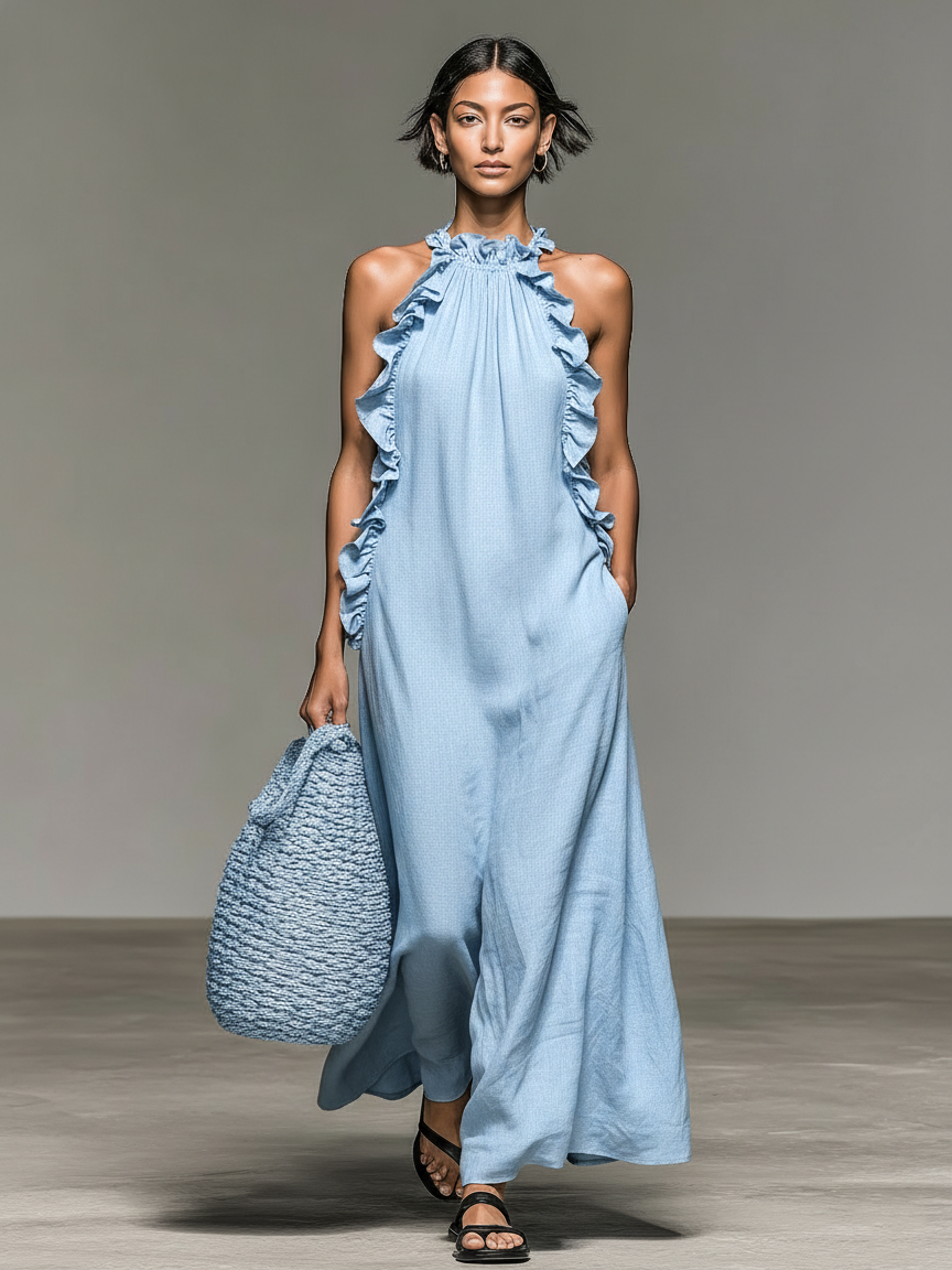 Mia – Vestido Porto Bello color Azul Cielo - Zevra Collection