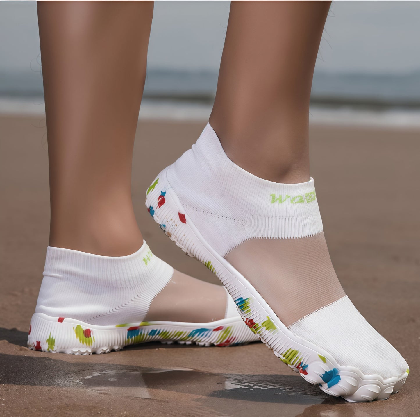 Women’s Breathable Mesh Water Shoes | Quick-Dry Non-Slip Aqua Socks for Beach, Yoga & Swimming