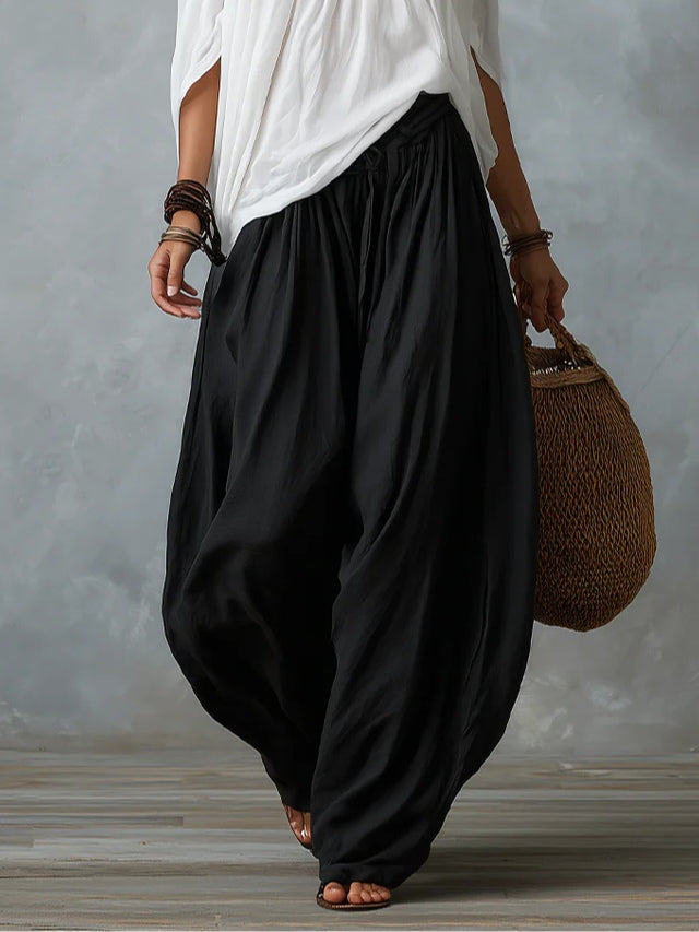 Aaliyah | Conjunto Top Hombros Descubiertos y Pantalón Lantern, Mezcla de Rayón