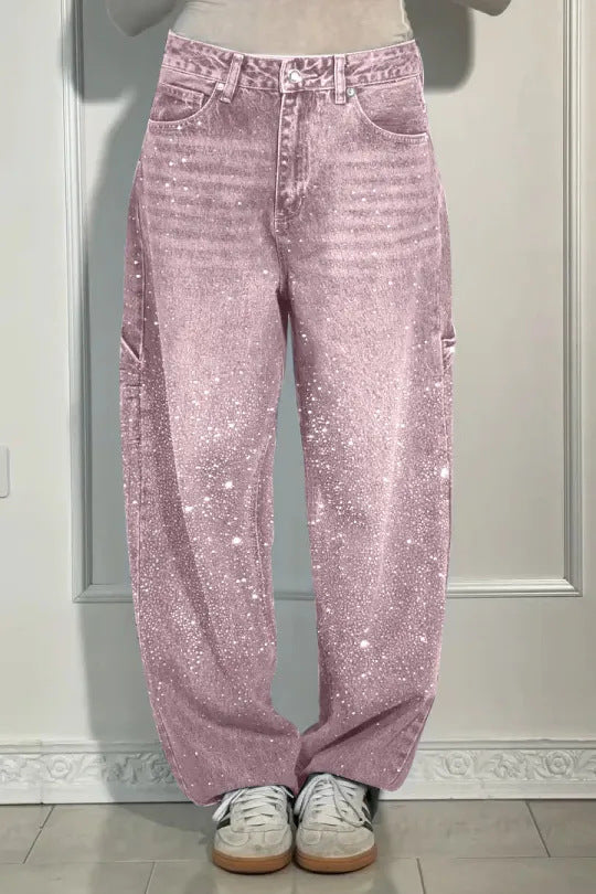 Vaqueros para mujer con pedrería – Pantalón casual y cómodo para el día a día y el ocio ✨👖