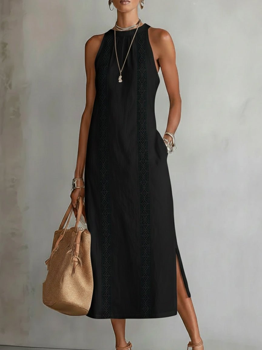 Fabiola – Vestido Armonía Estival color Negro - Zevra Collection