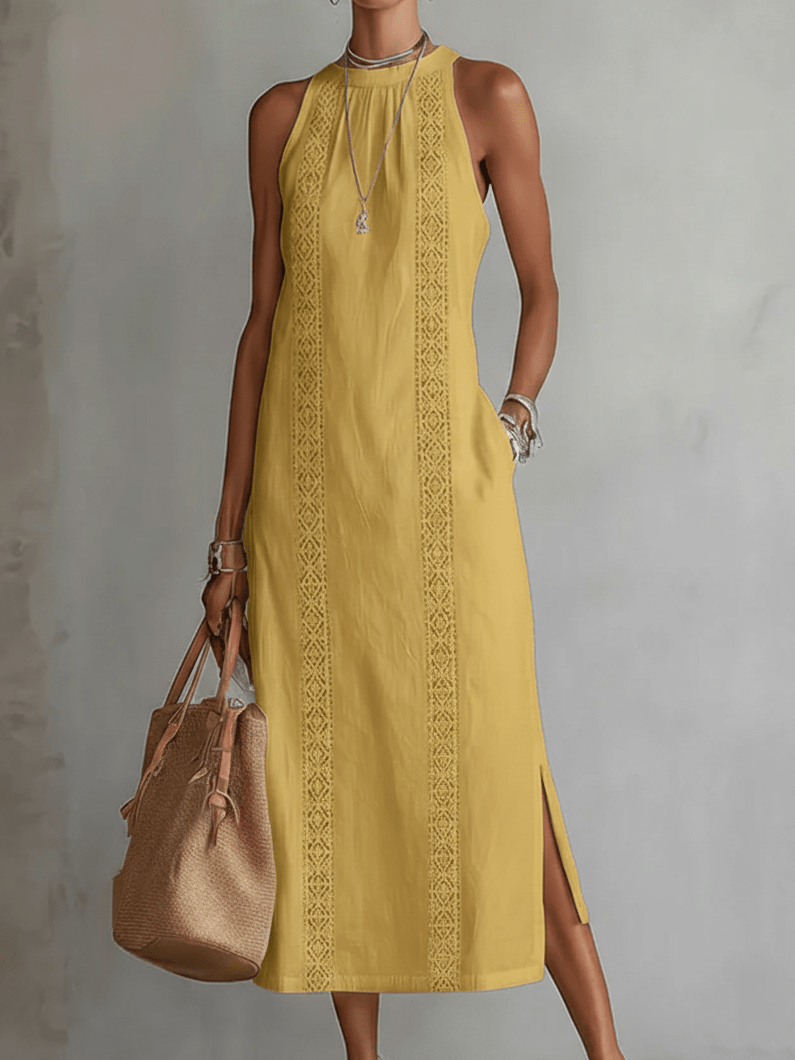 Fabiola – Vestido Armonía Estival color Amarillo - Zevra Collection