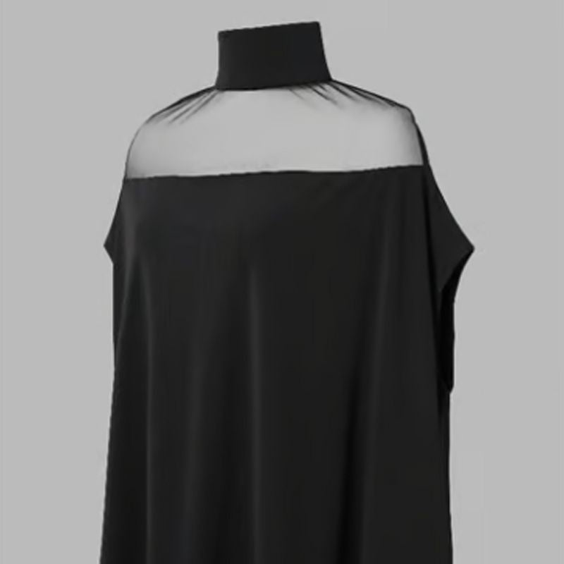 👗 ¡50% DE DESCUENTO POR TIEMPO LIMITADO! Blusa casual para mujer con cuello alto y mangas murciélago