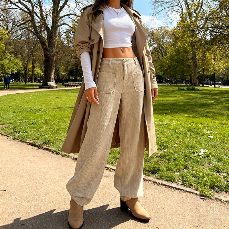 🔥50% DESCUENTO🔥 Pantalón casual para mujer – Corte holgado y tiro alto para máxima comodidad y estilo 👖✨