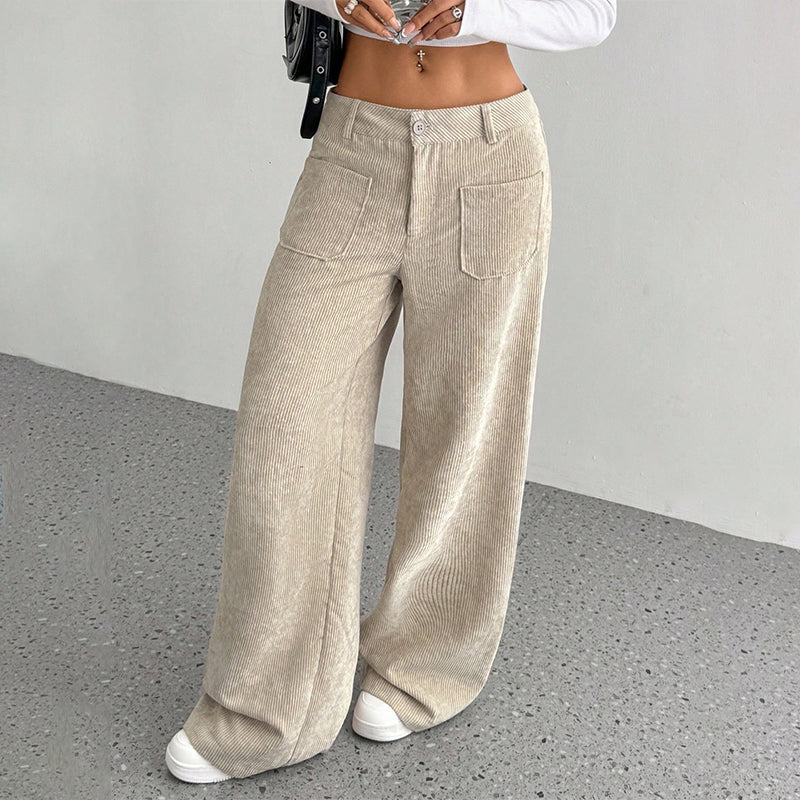🔥50% DESCUENTO🔥 Pantalón casual para mujer – Corte holgado y tiro alto para máxima comodidad y estilo 👖✨