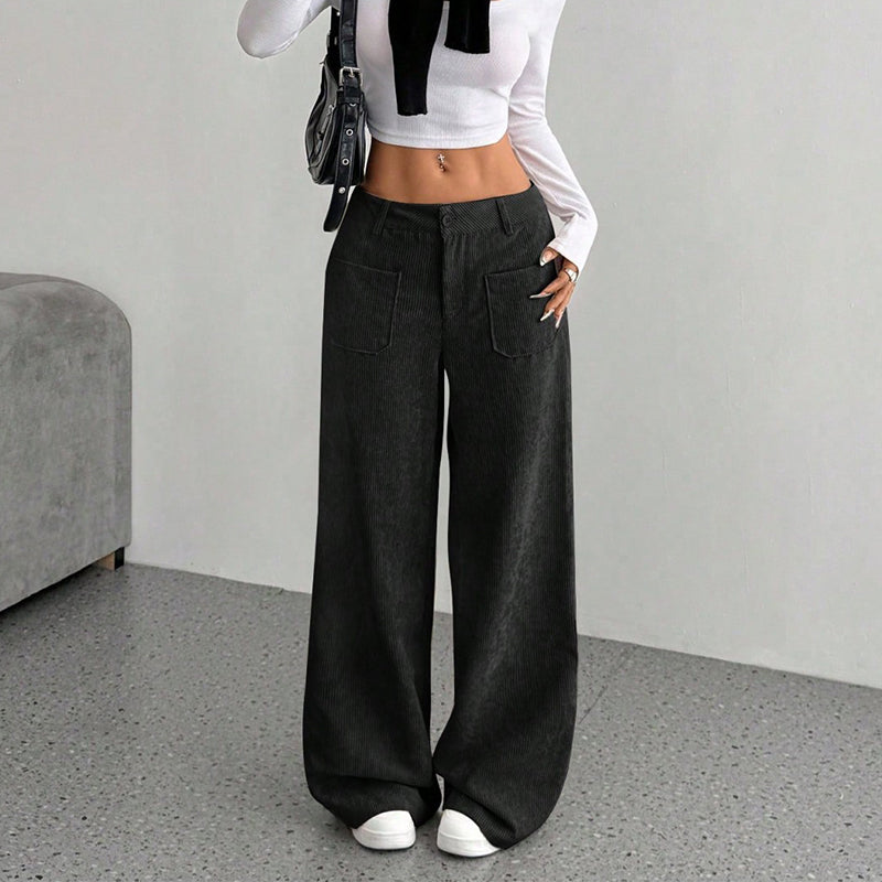 🔥50% DESCUENTO🔥 Pantalón casual para mujer – Corte holgado y tiro alto para máxima comodidad y estilo 👖✨