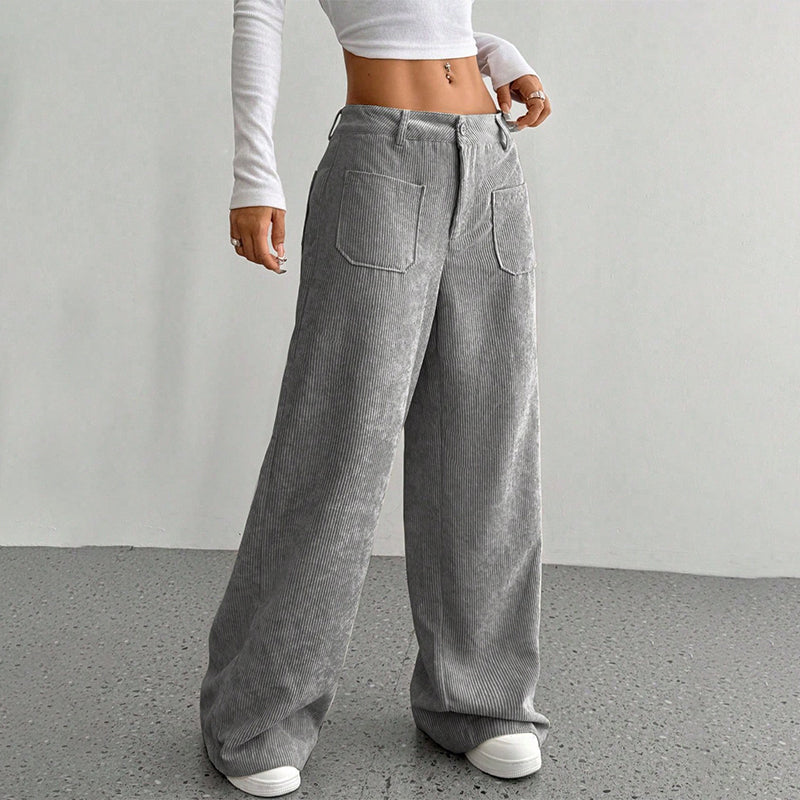 🔥50% DESCUENTO🔥 Pantalón casual para mujer – Corte holgado y tiro alto para máxima comodidad y estilo 👖✨