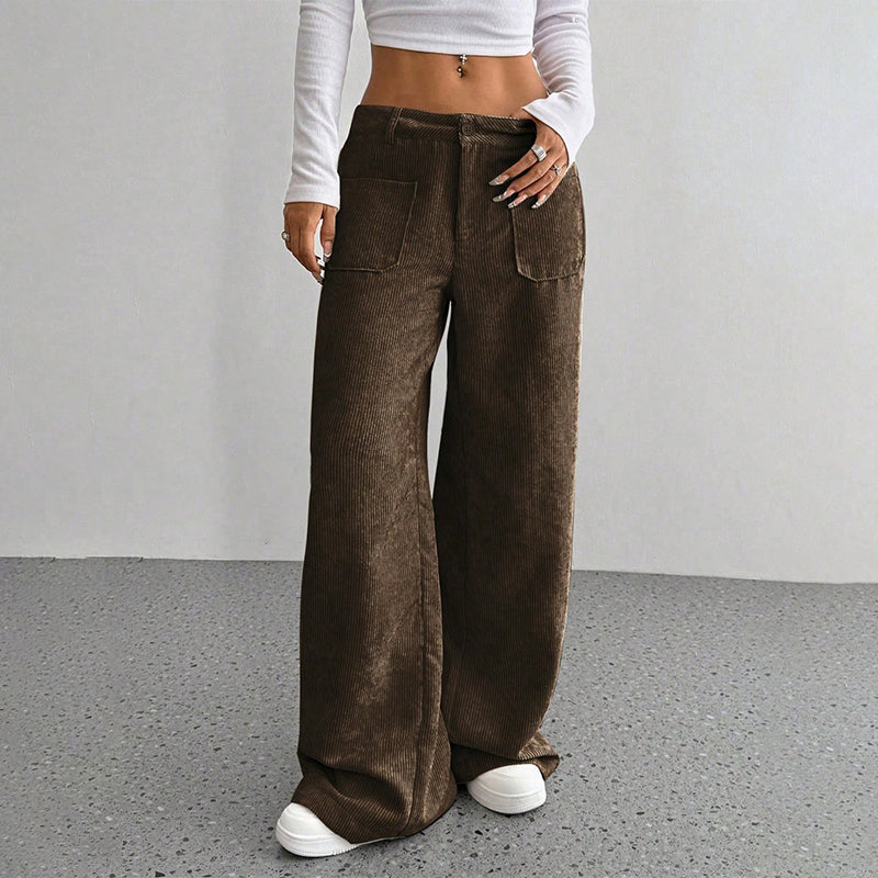 🔥50% DESCUENTO🔥 Pantalón casual para mujer – Corte holgado y tiro alto para máxima comodidad y estilo 👖✨
