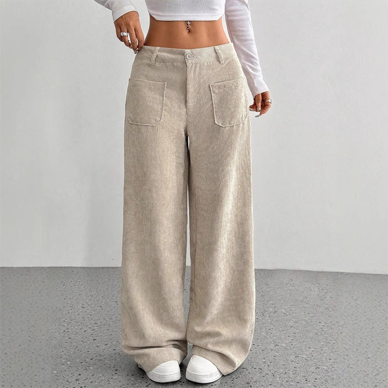 🔥50% DESCUENTO🔥 Pantalón casual para mujer – Corte holgado y tiro alto para máxima comodidad y estilo 👖✨