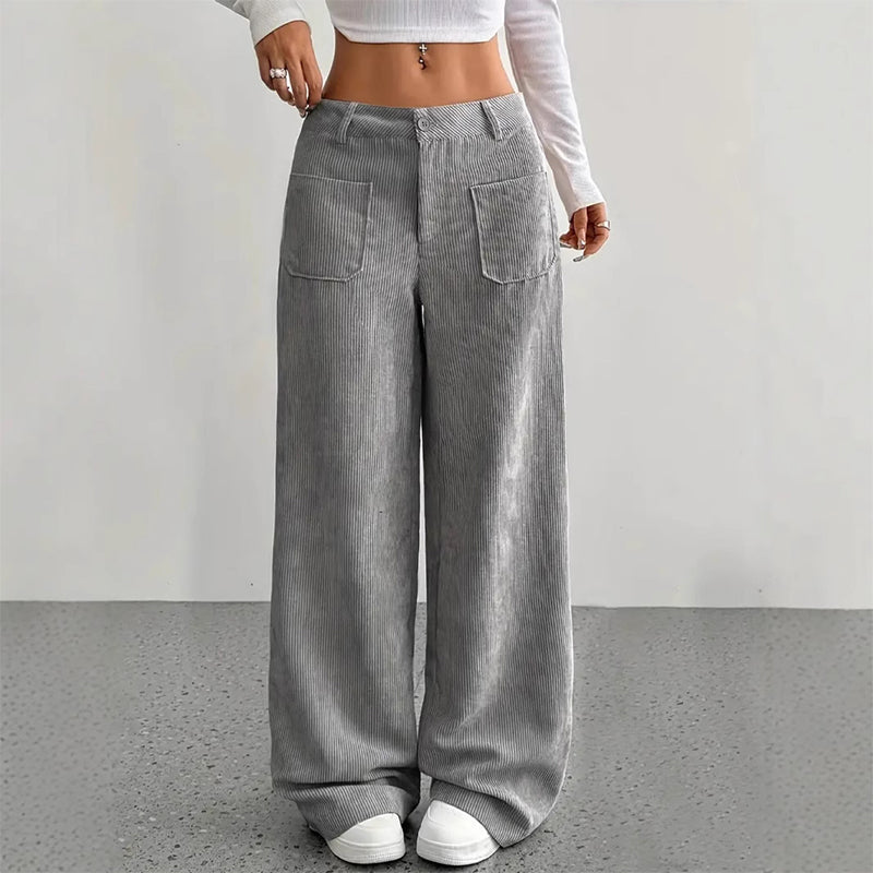 🔥50% DESCUENTO🔥 Pantalón casual para mujer – Corte holgado y tiro alto para máxima comodidad y estilo 👖✨
