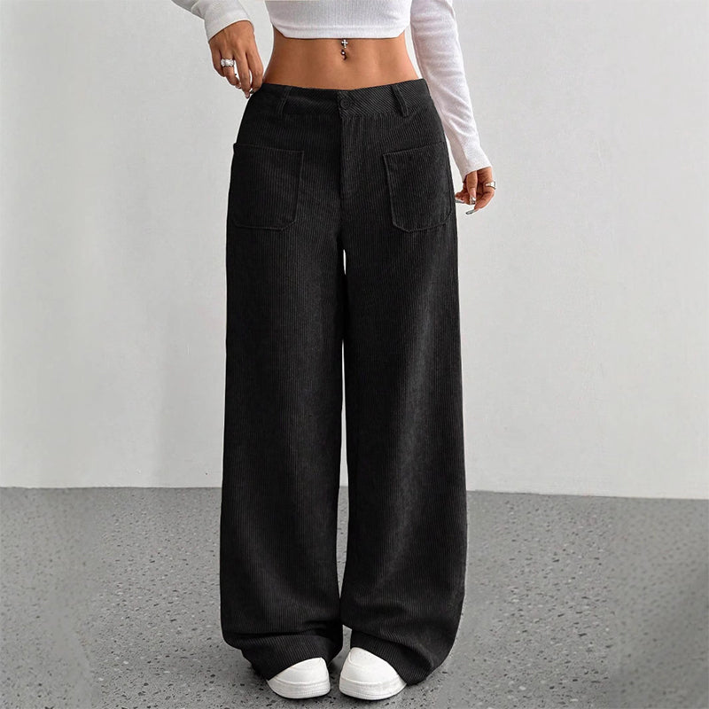 🔥50% DESCUENTO🔥 Pantalón casual para mujer – Corte holgado y tiro alto para máxima comodidad y estilo 👖✨
