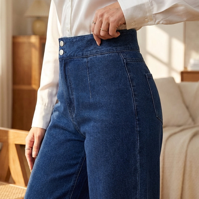 📢📢¡50% de descuento!! ⏰Vaqueros para mujer de tiro alto y pernera ancha